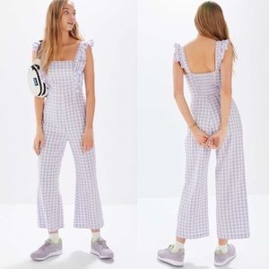 Urban Outfitters Emerson Purple Gingham Jumpsuit